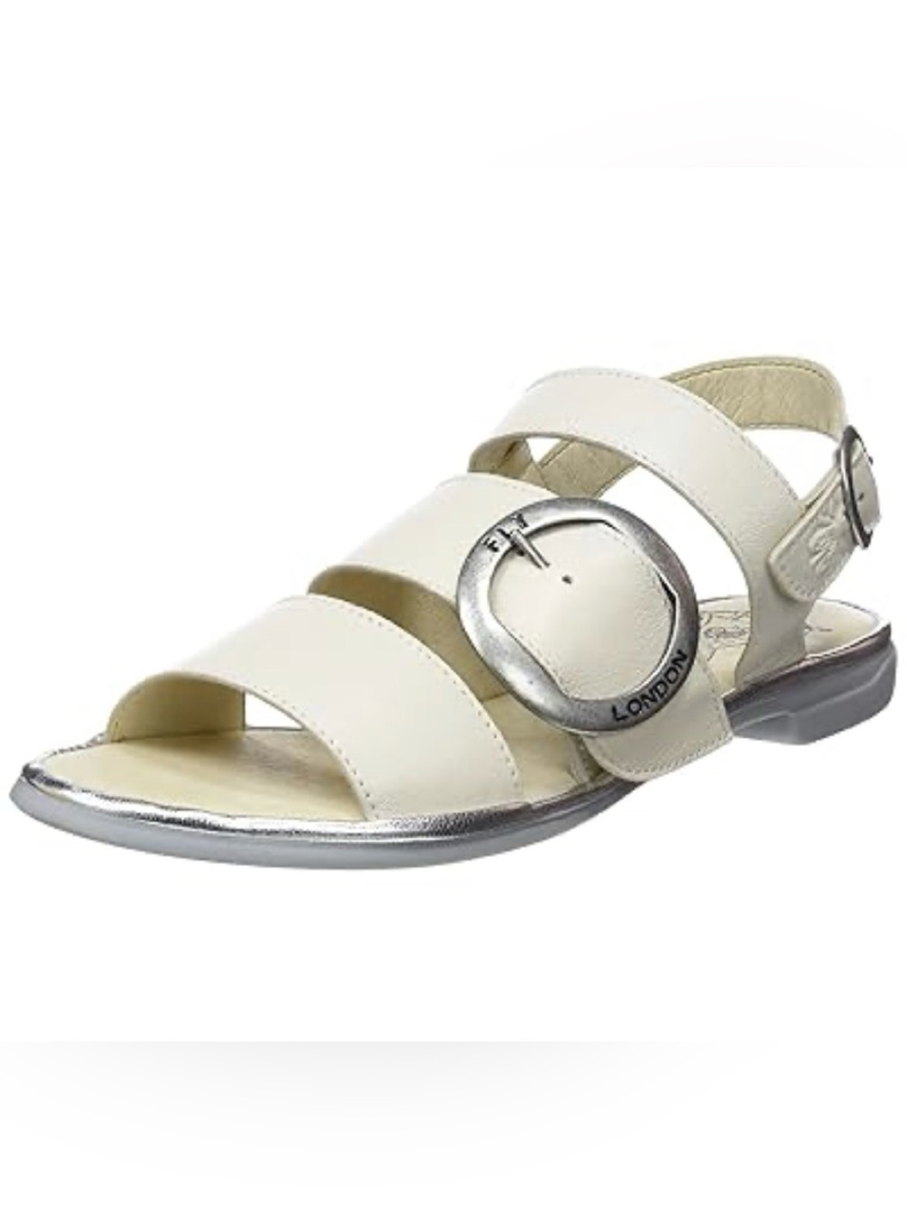 Fly London White Sandal in Size 41